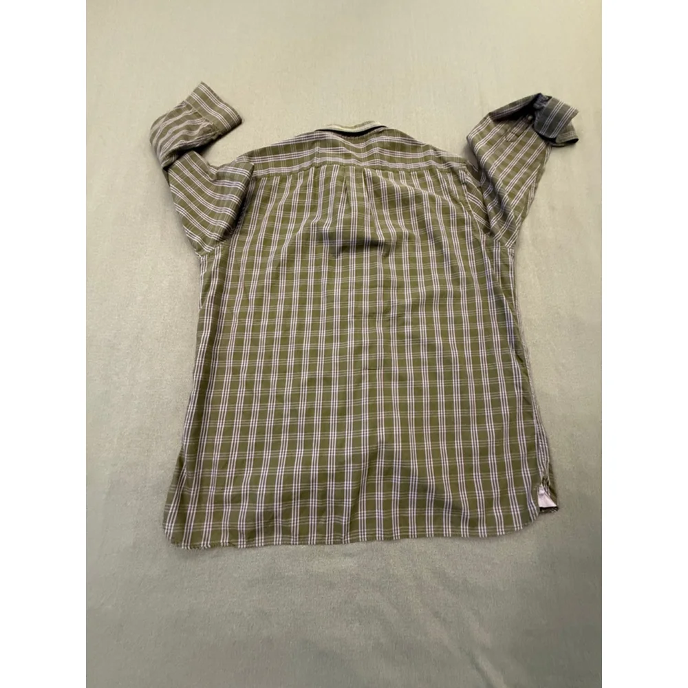 XL Bobby Jones LS Button Up 100% Cotton Green/Purple Men's Shirt